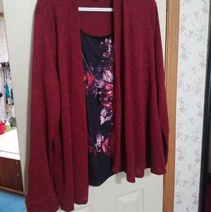 NWT White Stag Cardigan Camisole and Necklace